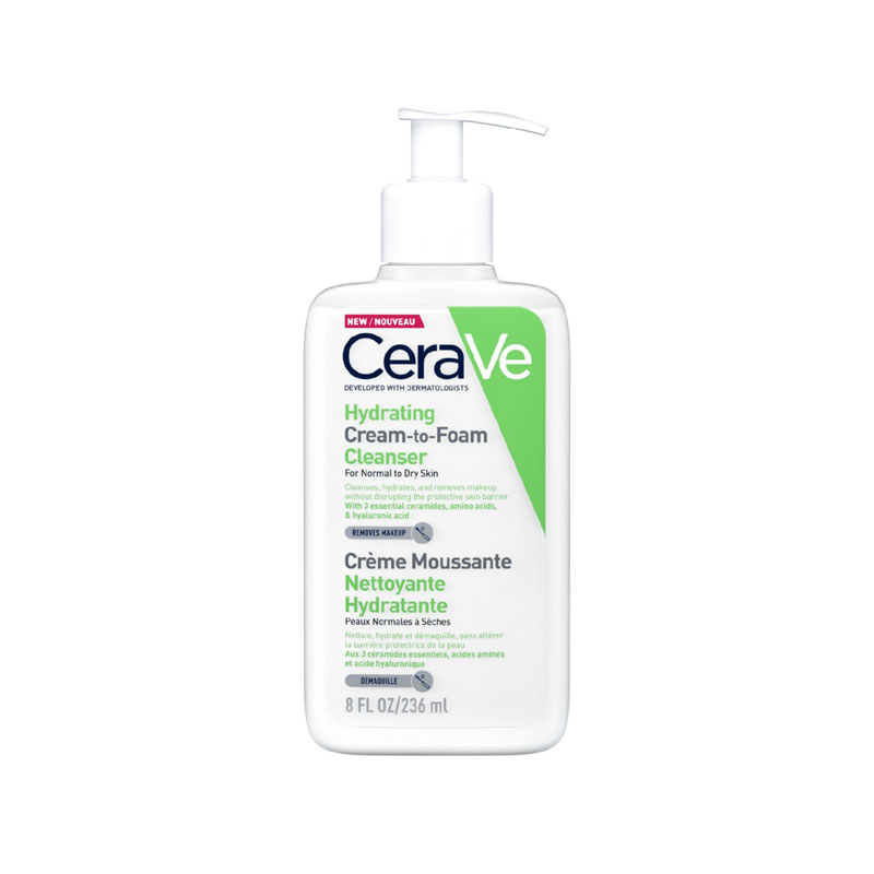 CeraVe-Hydrating-Cream-to-Foam-Cleanser.jpg Cerave Cream To Foam Cleanser 8Oz - Image 1