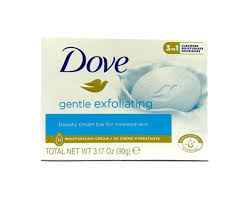 Dove-exfoliating.jpeg Dove 3-In-1 Gentle Exfoliating Beauty Cream Bar (90g x4) - Image 1