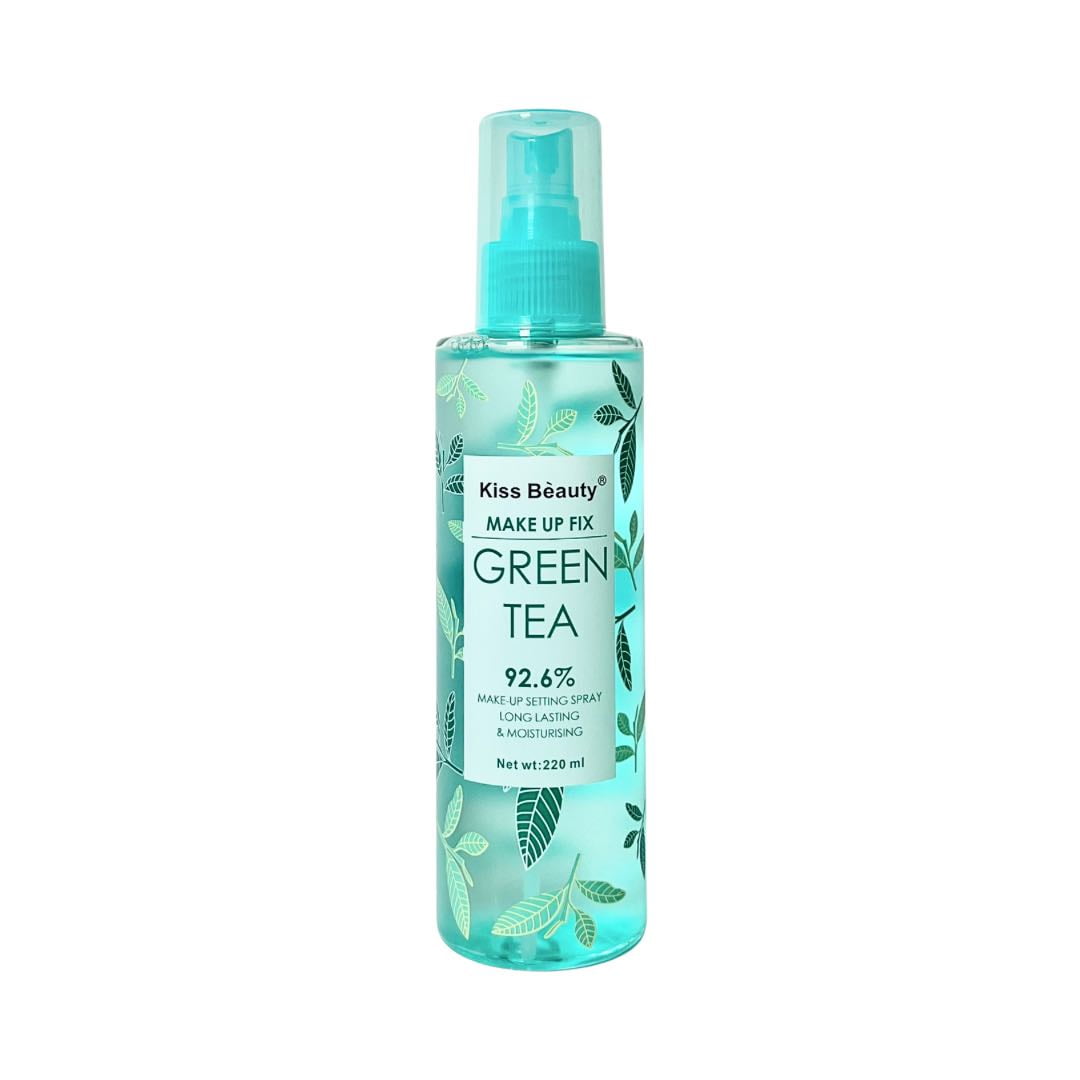 Kiss-Beauty-Green-Tea-Makeup-Fix-Setting-Spray_.jpg Kiss Beauty Green Tea Makeup Fix Setting Spray 220ml - Image 1