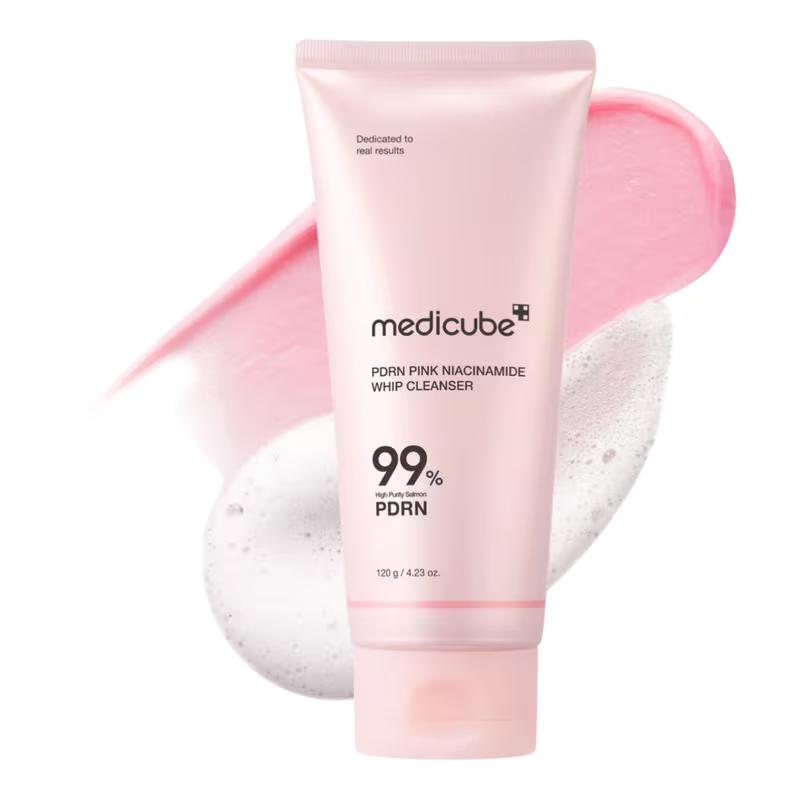 MEDICUBE-PDRN-Pink-Niacinamide-Whip-Cleanser-150ml.jpg MEDICUBE PDRN Pink Niacinamide Whip Cleanser โ 150ml - Image 1