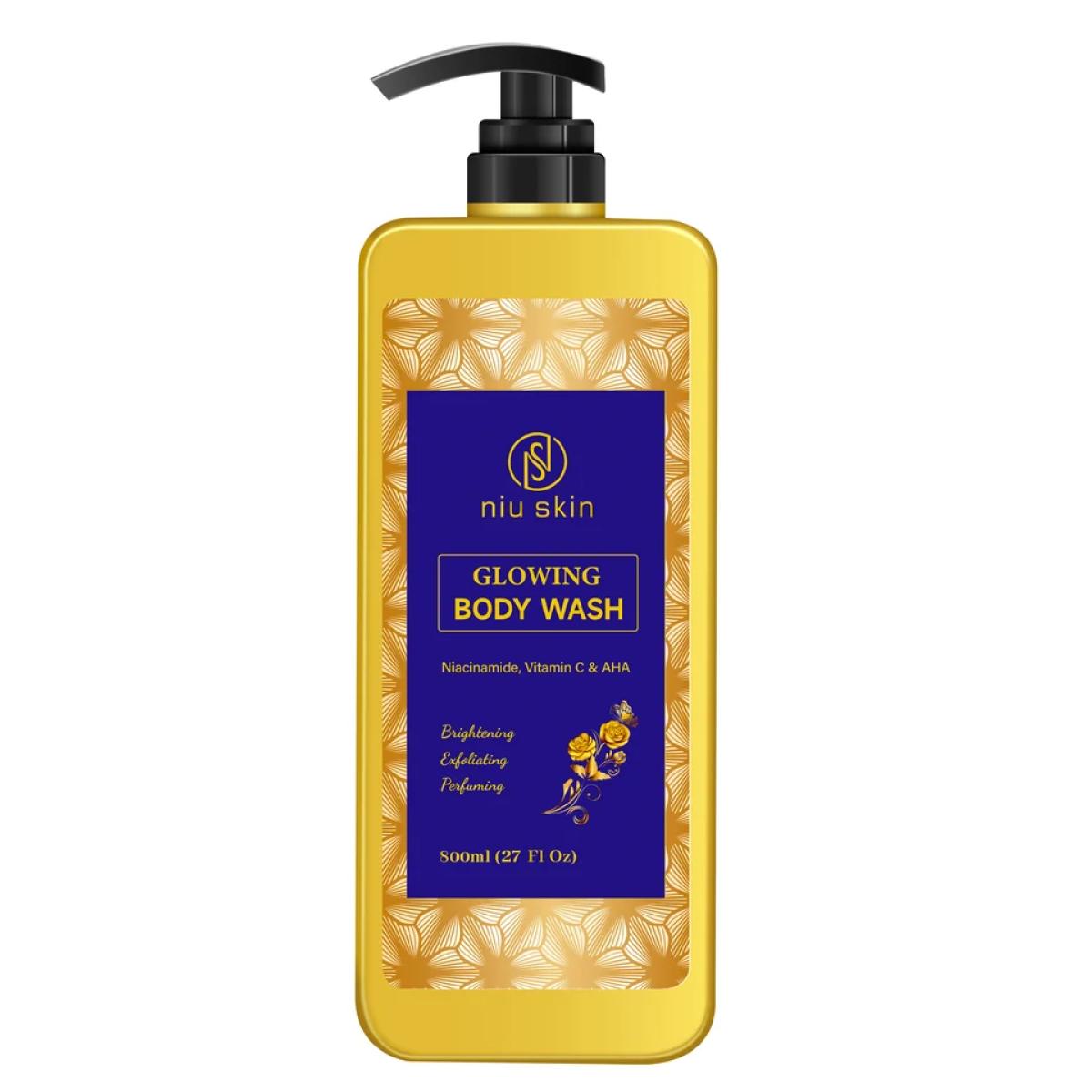 Niu-Skin-Glowing-Body-Wash-Niacinamide-Vitamin-C-AHA-800ml.jpg Niu Skin Glowing Body Wash Niacinamide, Vitamin C & AHA – 800ml - Image 1