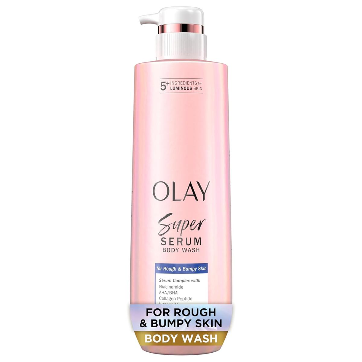 Olay-Super-Serum-Body-Wash-Bumps-Uneven-Texture-Exfoliating-591ml.jpg Olay Super Serum Body Wash Bumps & Uneven Texture (Exfoliating) – 591ml - Image 1
