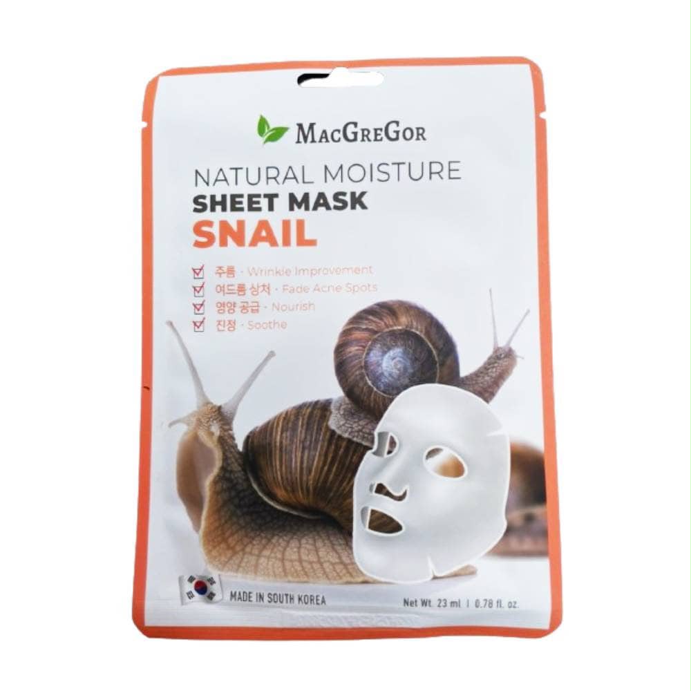 macgregor-snail-mask.jpeg MacGreGor Natural Moisture Sheet Mask Snail 23ml - Image 1