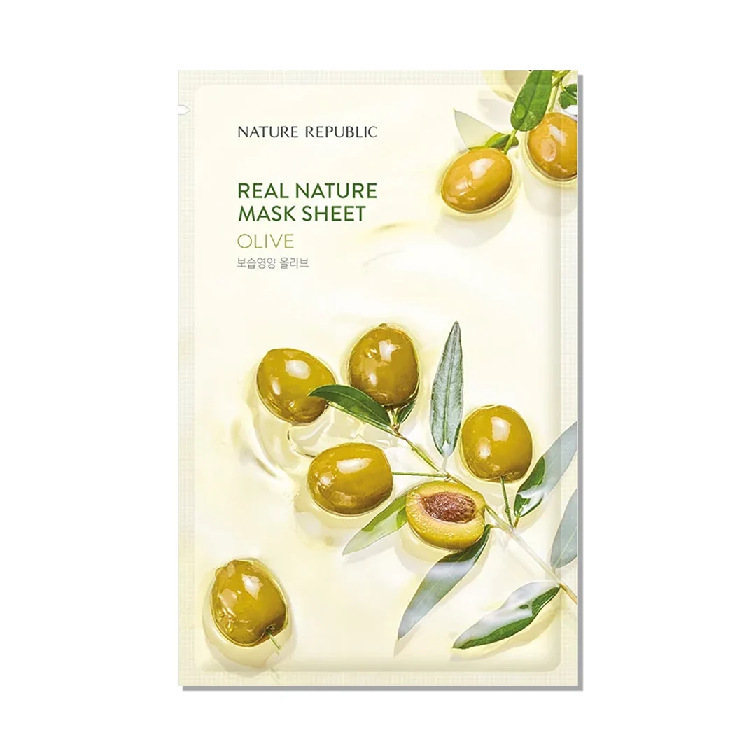 olive.webp Nature Republic Real Nature Sheet Mask – Olive – 23ml - Image 1